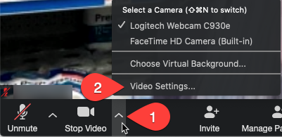 Screenshot that highlights two different options for turning on video