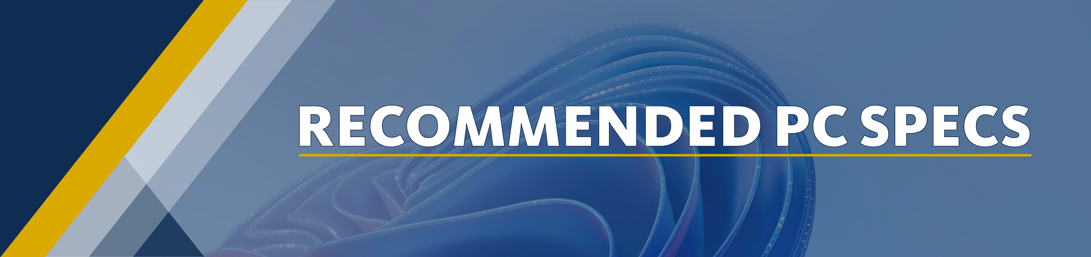 PC Laptop Recommendations Header Banner with Windows Wallpaper background