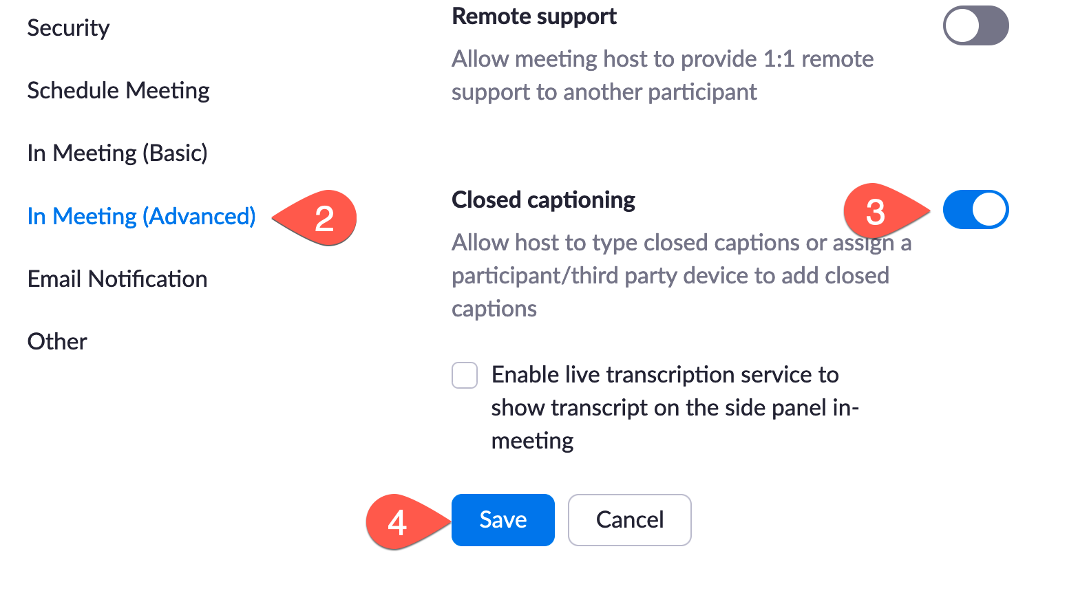 turn on the closed captuons toggle on the Zoom settings pagge under In Meeting (Advanced)