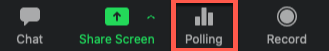 polling button on bottom tool bar during zoom meeting