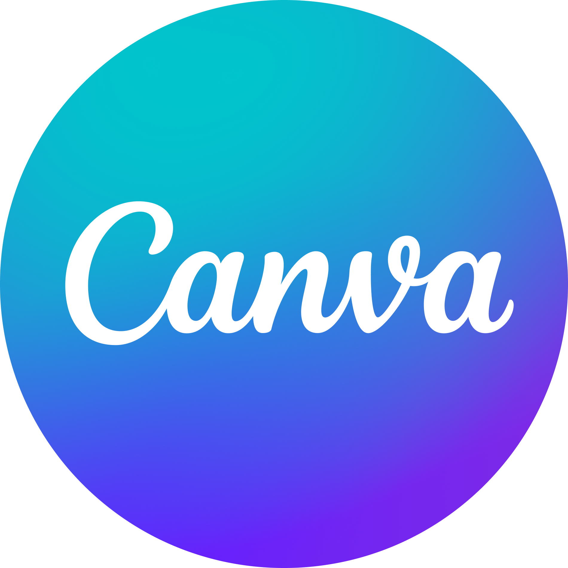 Canva log with Canva printed inside a circle