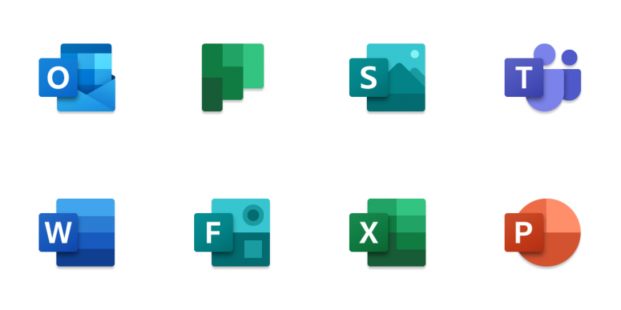 Medley of Microsoft 365 app icons
