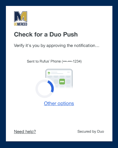 When your Duo Mobile app download is complete, open the app on your phone. On your computer, click I have Duo Mobile in the authentication box.