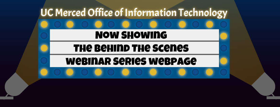 Behind the Scenes Webinar Webpage Poster